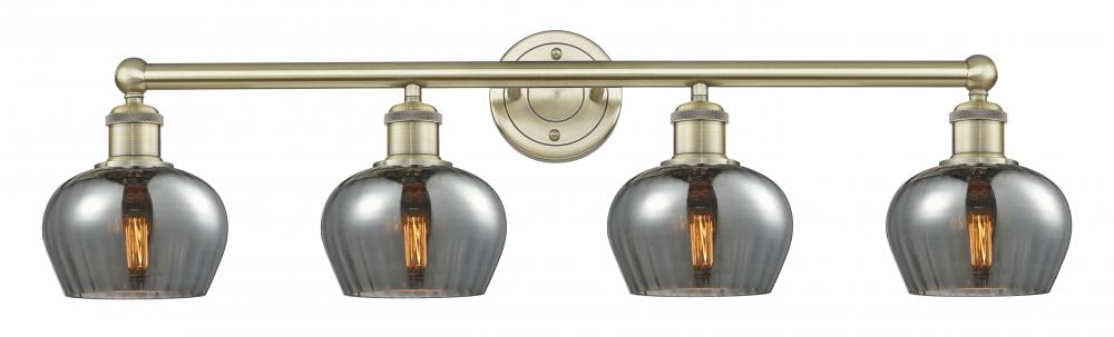 Fenton - 4 Light - 34 inch - Antique Brass - Bath Vanity Light