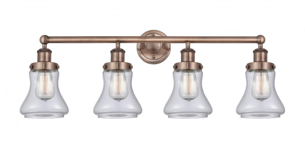 Bellmont - 4 Light - 33 inch - Antique Copper - Bath Vanity Light