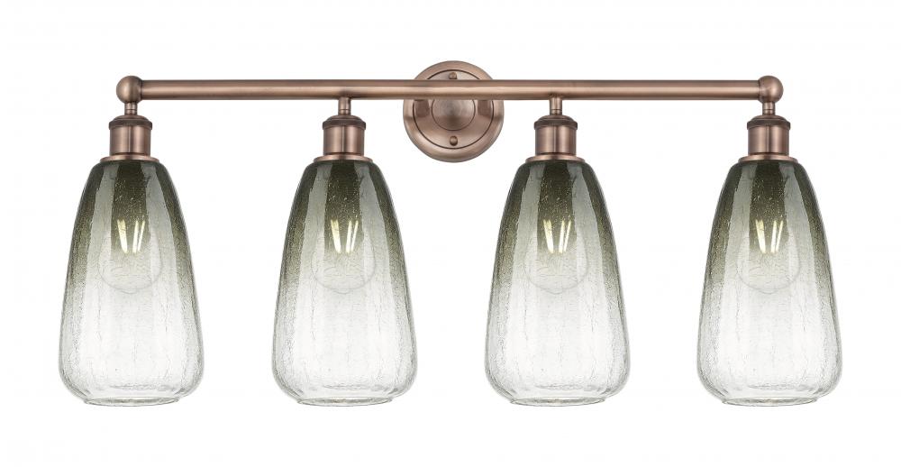 Brookhaven Almond - 4 Light - 33 inch - Antique Copper - Bath Vanity Light