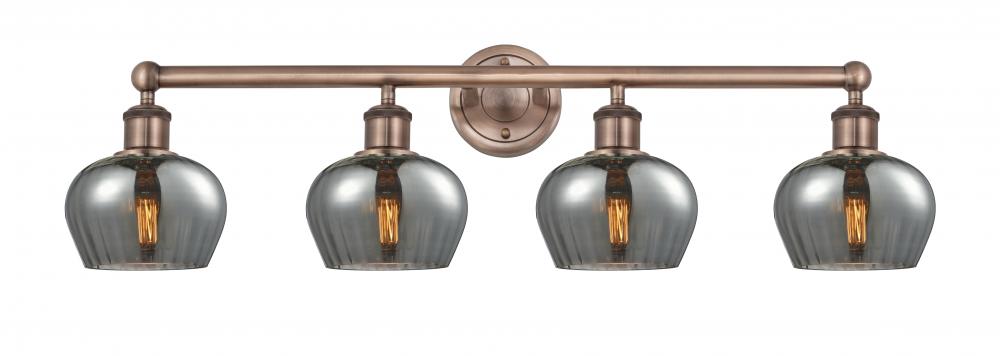 Fenton - 4 Light - 34 inch - Antique Copper - Bath Vanity Light