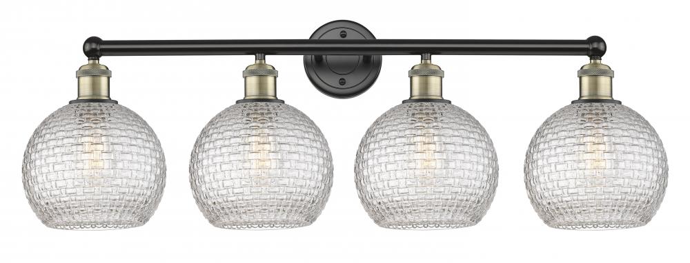 Athens - 4 Light - 35 inch - Black Antique Brass - Bath Vanity Light