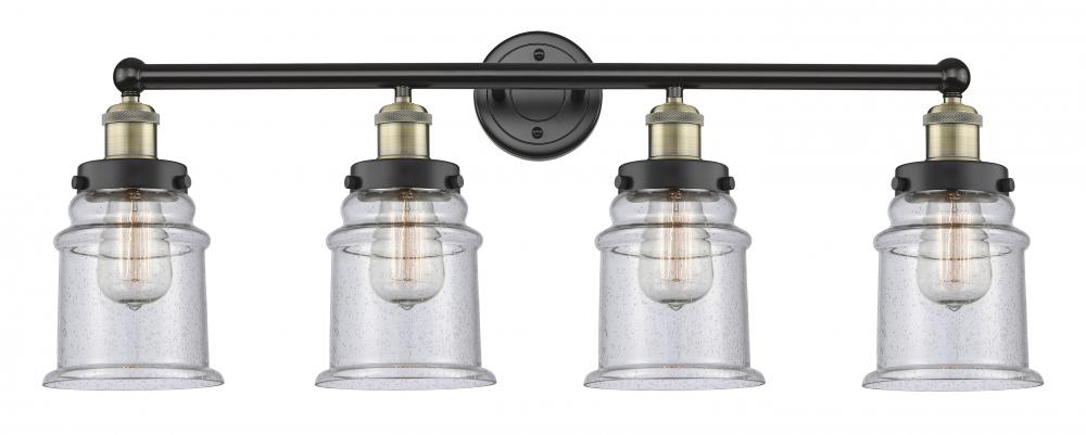 Canton - 4 Light - 33 inch - Black Antique Brass - Bath Vanity Light