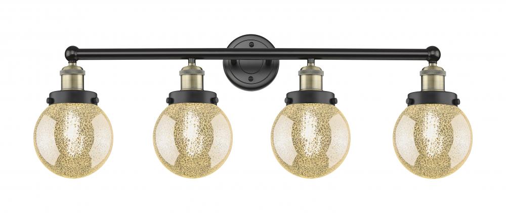 Beacon - 4 Light - 33 inch - Black Antique Brass - Bath Vanity Light