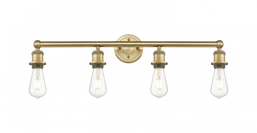 Edison - 4 Light - 29 inch - Brushed Brass - Bath Vanity Light
