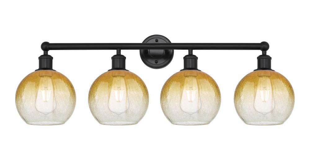 Brookhaven Globe - 4 Light - 35 inch - Matte Black - Bath Vanity Light