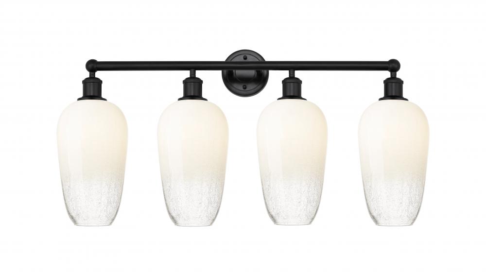 Brookhaven Flute - 4 Light - 34 inch - Matte Black - Bath Vanity Light
