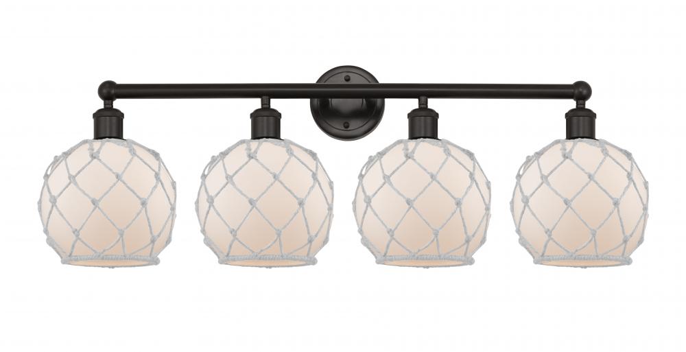 Farmhouse Rope - 4 Light - 35 inch - Oil Rubbed Bronze - Bath Vanity Light