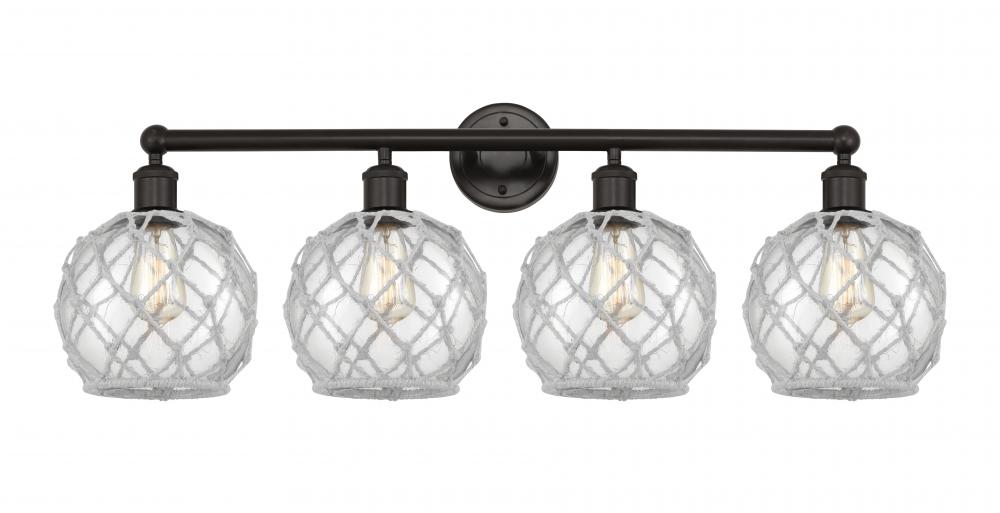 Farmhouse Rope - 4 Light - 35 inch - Oil Rubbed Bronze - Bath Vanity Light