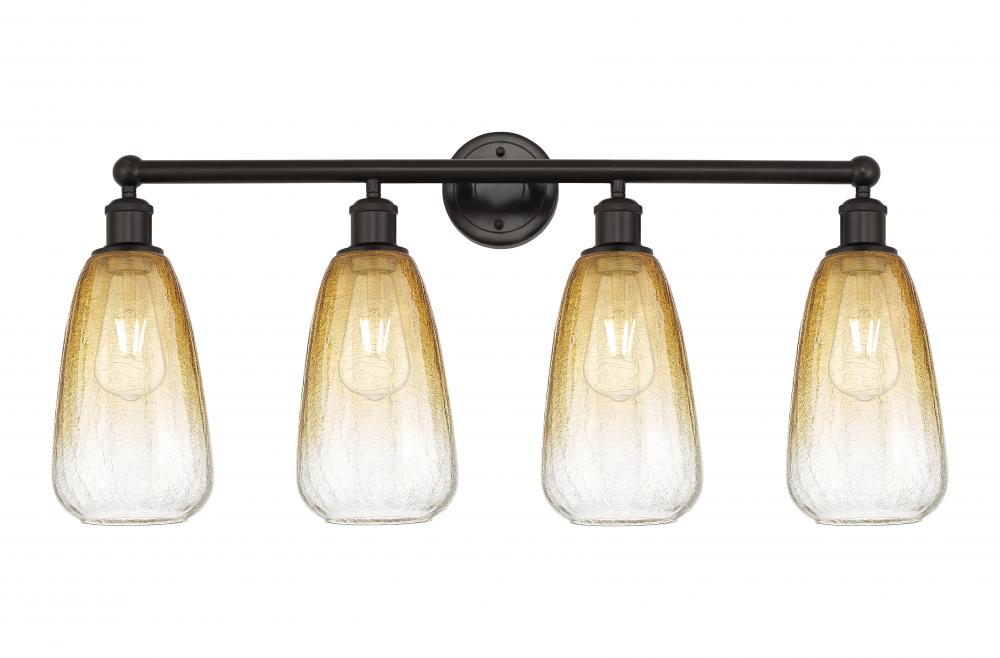 Brookhaven Almond - 4 Light - 33 inch - Oil Rubbed Bronze - Bath Vanity Light