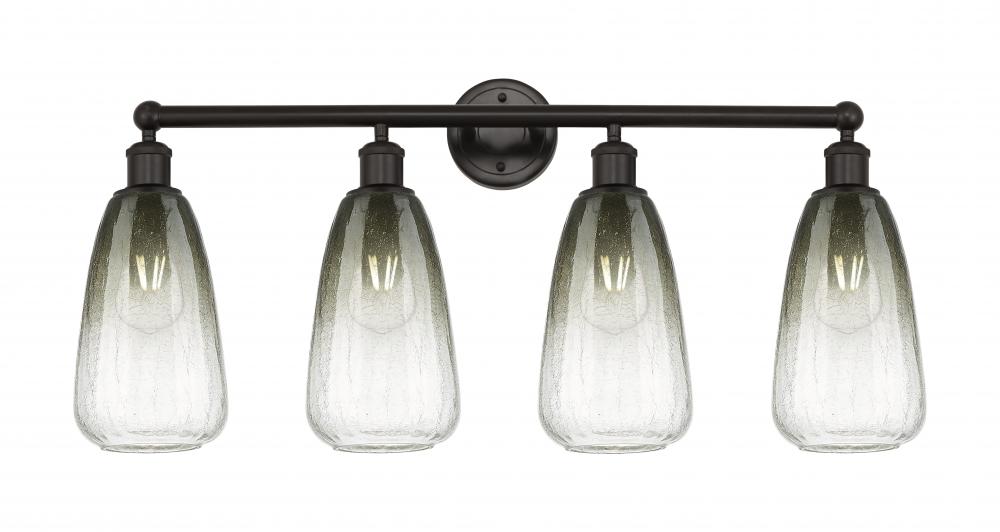 Brookhaven Almond - 4 Light - 33 inch - Oil Rubbed Bronze - Bath Vanity Light