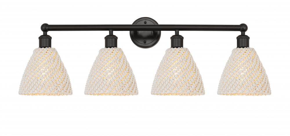 Bristol Natural - 4 Light - 35 inch - Oil Rubbed Bronze - Bath Vanity Light