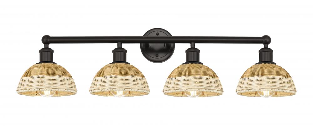Bristol Natural II - 4 Light - 35 inch - Oil Rubbed Bronze - Bath Vanity Light