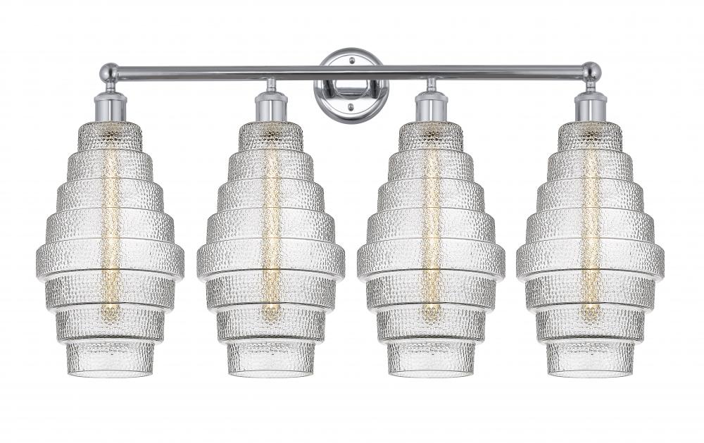 Cascade - 4 Light - 35 inch - Polished Chrome - Bath Vanity Light