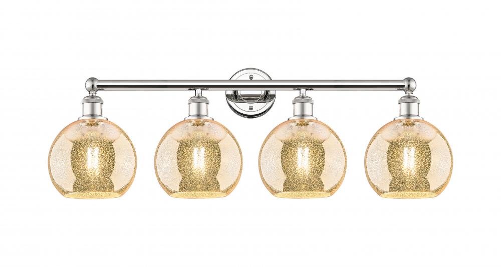 Athens - 4 Light - 35 inch - Polished Nickel - Bath Vanity Light