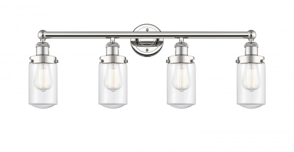 Dover - 4 Light - 32 inch - Polished Nickel - Bath Vanity Light