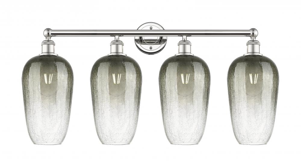 Brookhaven Flute - 4 Light - 34 inch - Polished Nickel - Bath Vanity Light