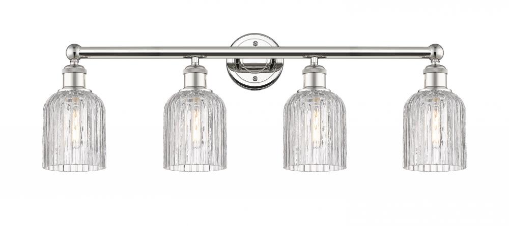 Bridal Veil - 4 Light - 32 inch - Polished Nickel - Bath Vanity Light