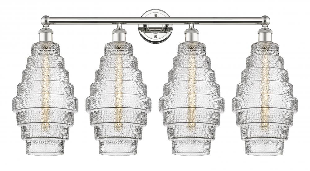 Cascade - 4 Light - 35 inch - Polished Nickel - Bath Vanity Light