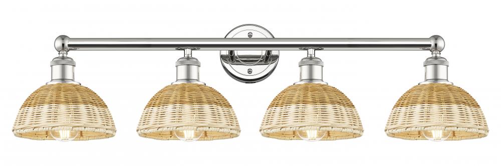 Bristol Natural II - 4 Light - 35 inch - Polished Nickel - Bath Vanity Light