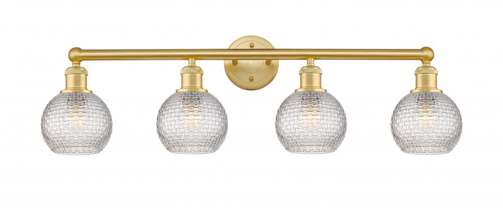 Athens - 4 Light - 33 inch - Satin Gold - Bath Vanity Light