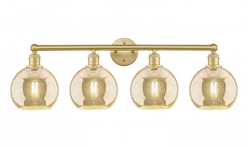 Athens - 4 Light - 35 inch - Satin Gold - Bath Vanity Light
