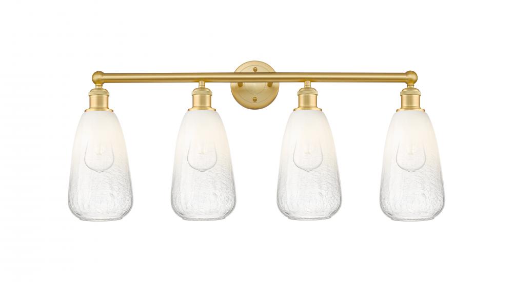 Brookhaven Almond - 4 Light - 33 inch - Satin Gold - Bath Vanity Light