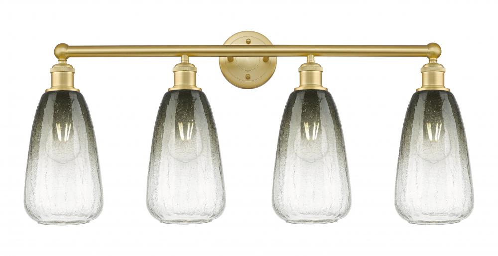 Brookhaven Almond - 4 Light - 33 inch - Satin Gold - Bath Vanity Light