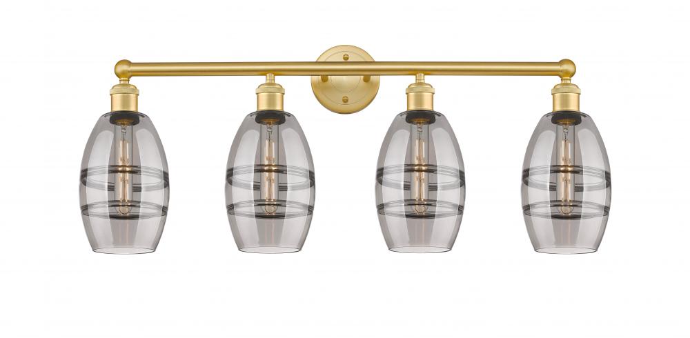 Vaz - 4 Light - 33 inch - Satin Gold - Bath Vanity Light