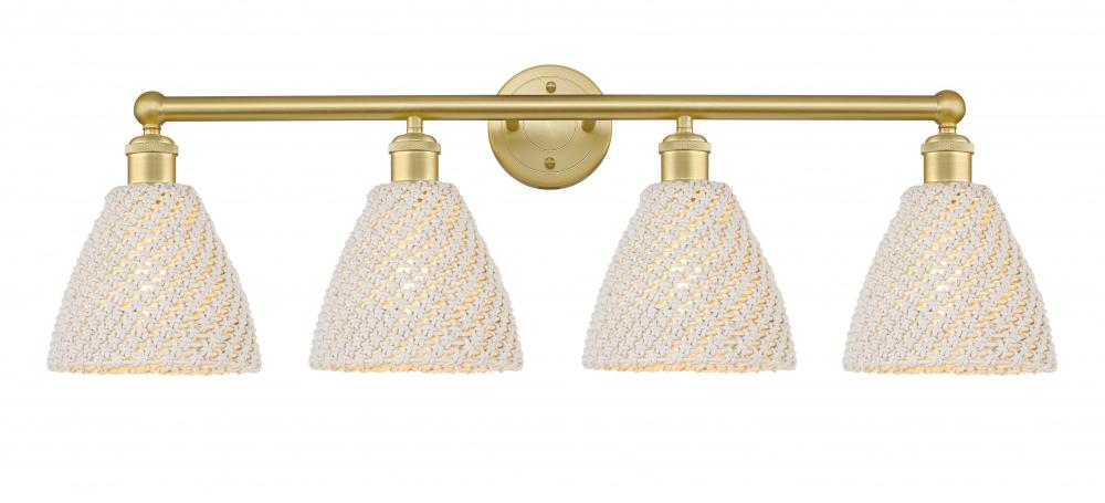 Bristol Natural - 4 Light - 35 inch - Satin Gold - Bath Vanity Light