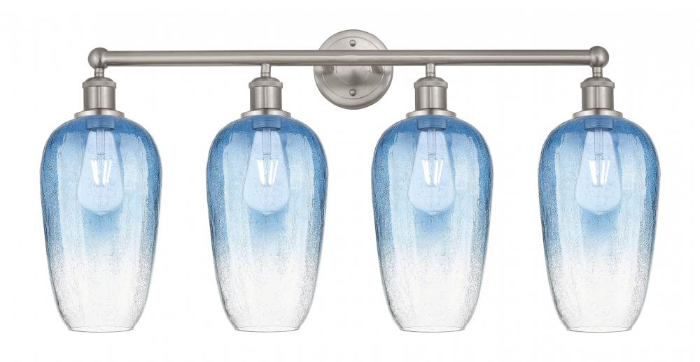 Brookhaven Flute - 4 Light - 34 inch - Brushed Satin Nickel - Bath Vanity Light