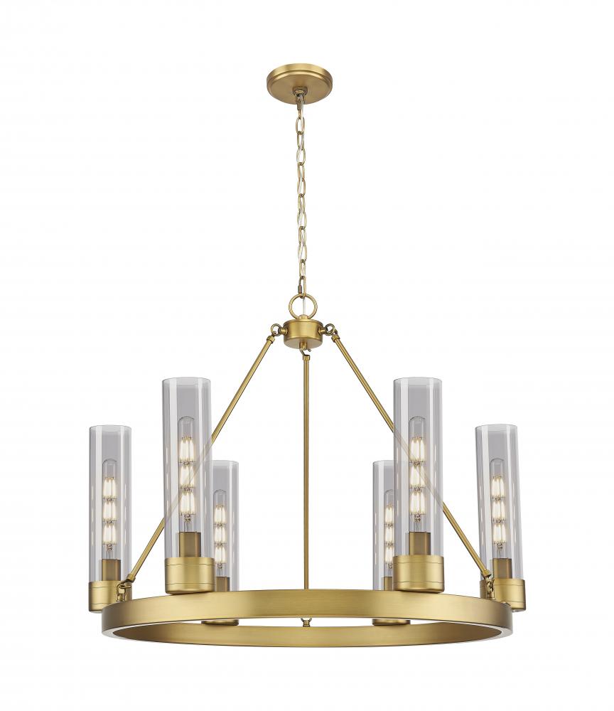 Boreas - 6 Light - 29 inch - Brushed Brass - Chandelier
