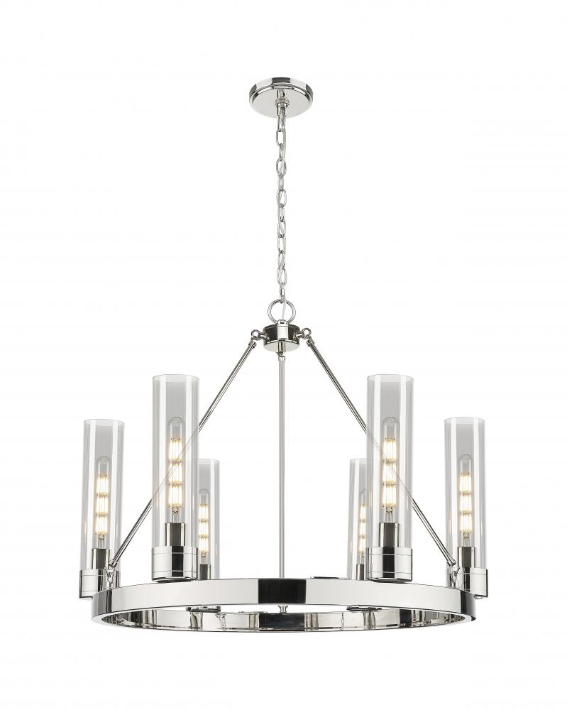 Boreas - 6 Light - 29 inch - Polished Nickel - Chandelier