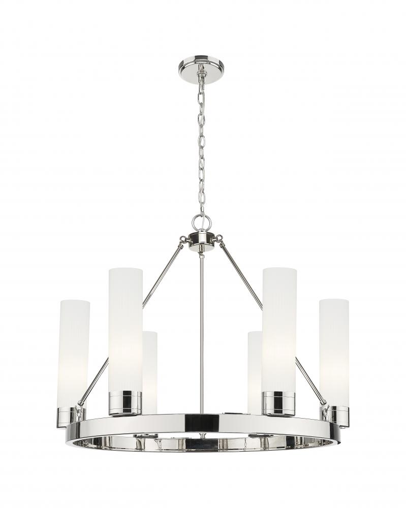 Boreas - 6 Light - 29 inch - Polished Nickel - Chandelier