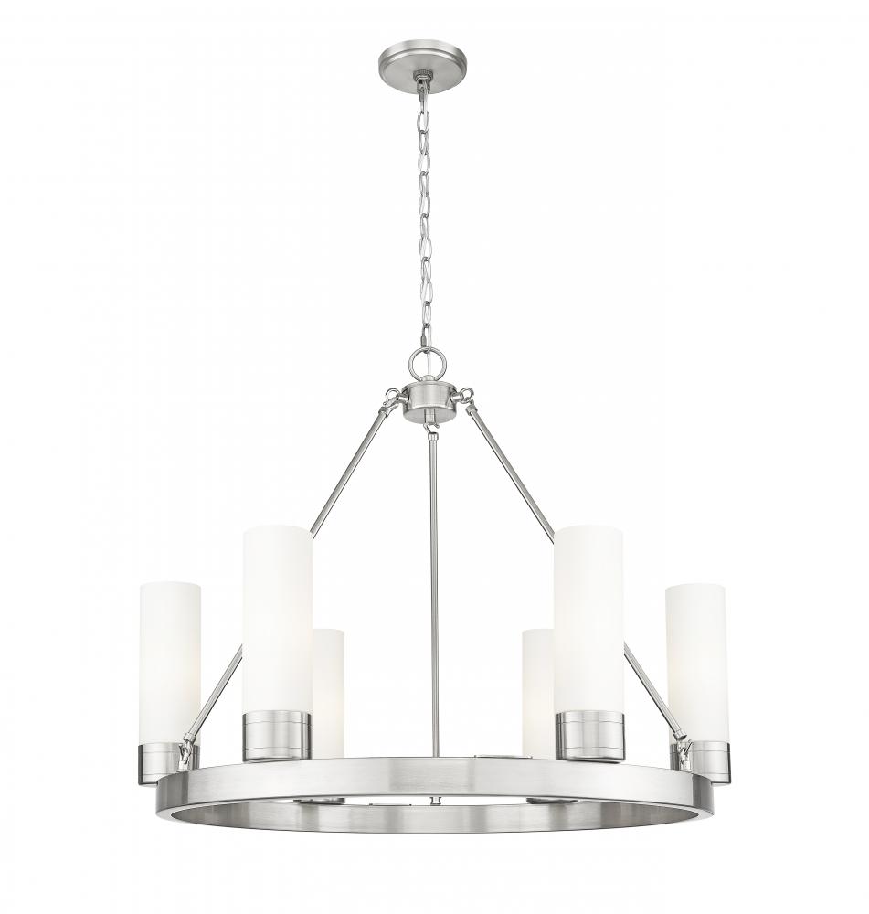 Boreas - 6 Light - 29 inch - Satin Nickel - Chandelier