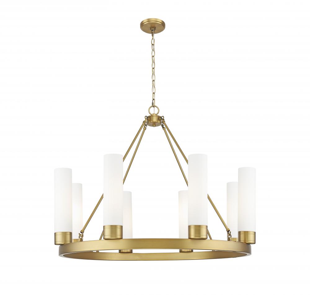 Boreas - 8 Light - 36 inch - Brushed Brass - Chandelier
