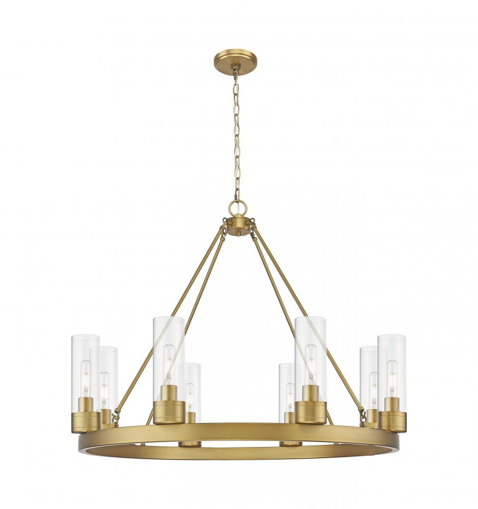 Boreas - 8 Light - 36 inch - Brushed Brass - Chandelier