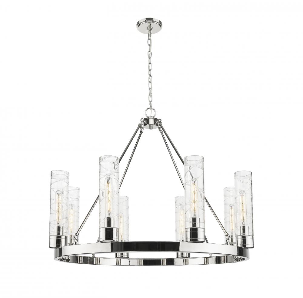 Boreas - 8 Light - 36 inch - Polished Nickel - Chandelier