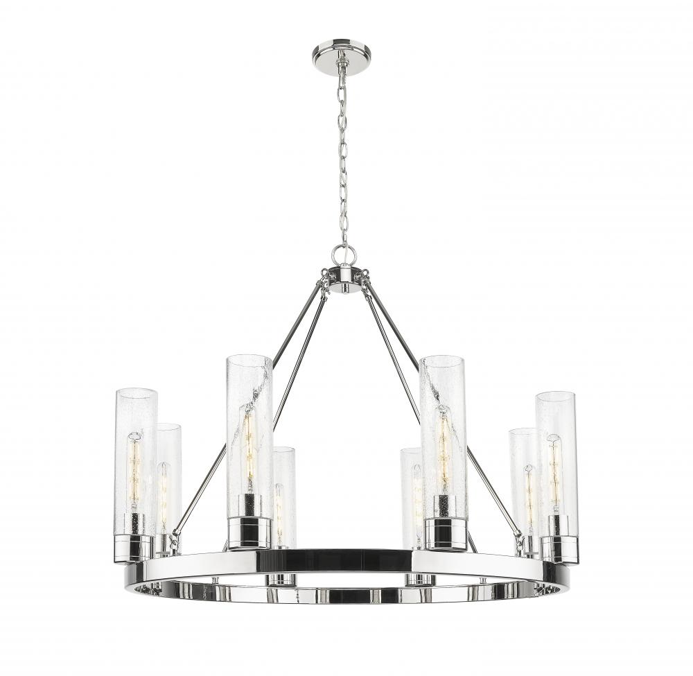 Boreas - 8 Light - 36 inch - Polished Nickel - Chandelier