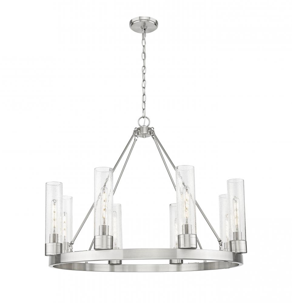 Boreas - 8 Light - 36 inch - Satin Nickel - Chandelier