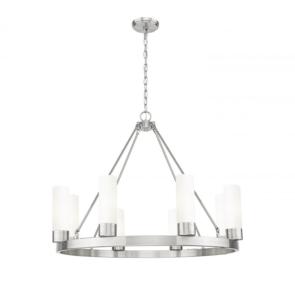 Boreas - 8 Light - 36 inch - Satin Nickel - Chandelier