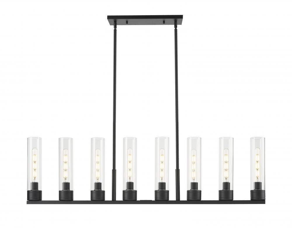 Boreas - 8 Light - 48 inch - Matte Black - Linear Pendant