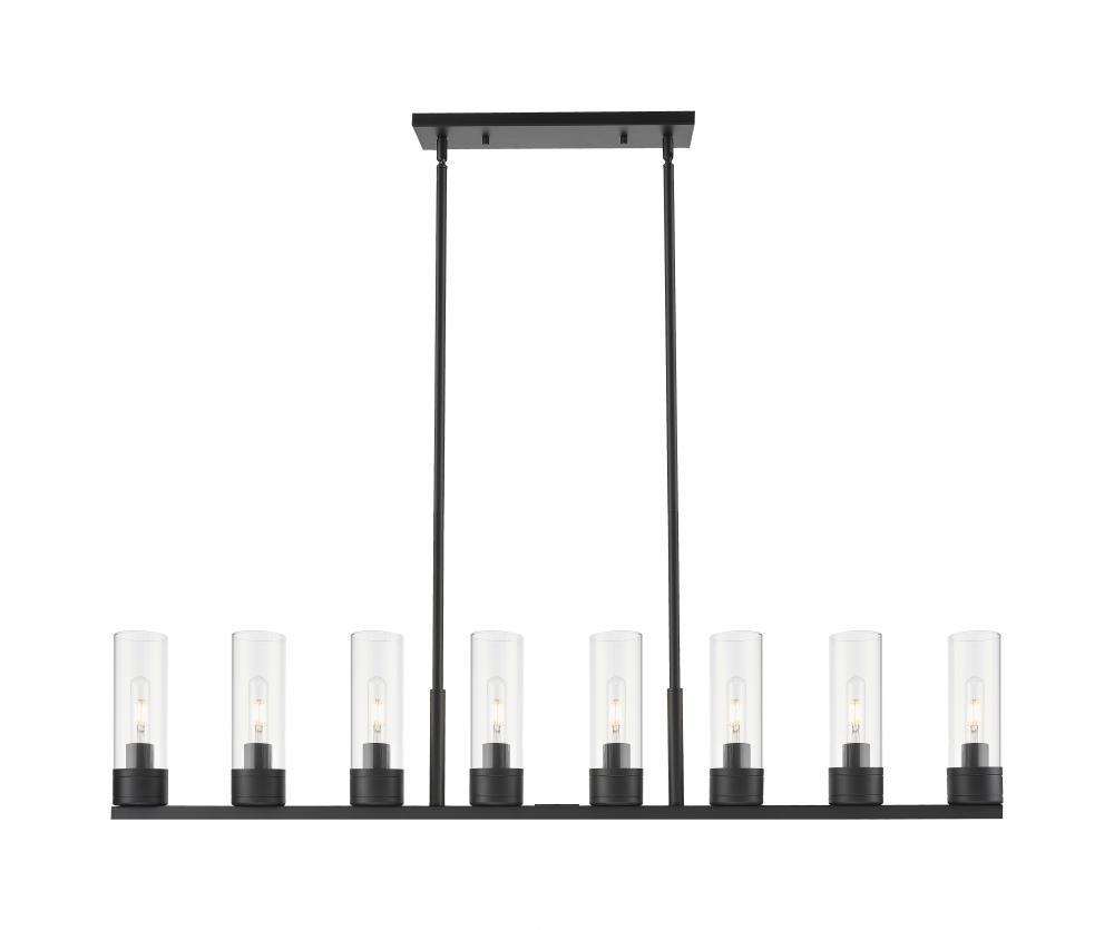 Boreas - 8 Light - 48 inch - Matte Black - Linear Pendant