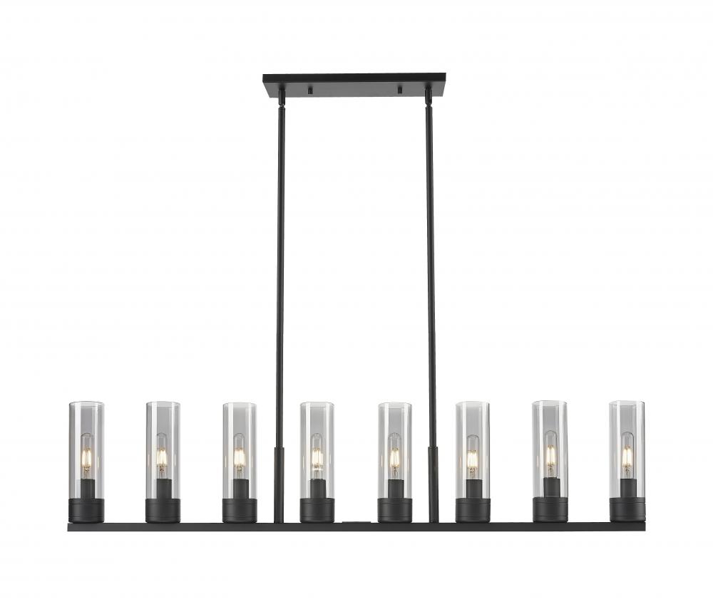 Boreas - 8 Light - 48 inch - Matte Black - Linear Pendant