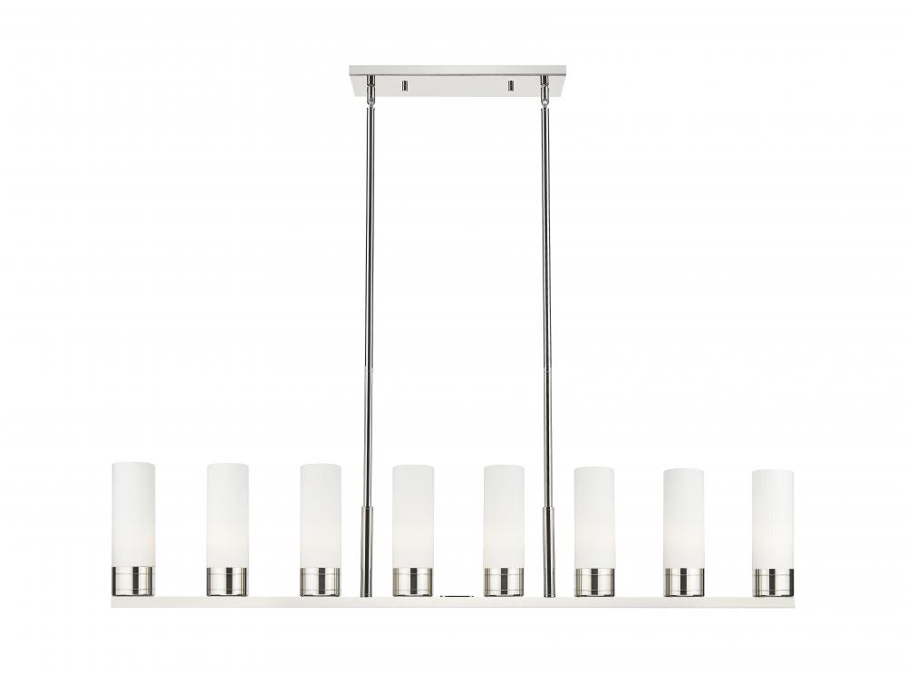 Boreas - 8 Light - 48 inch - Polished Nickel - Linear Pendant