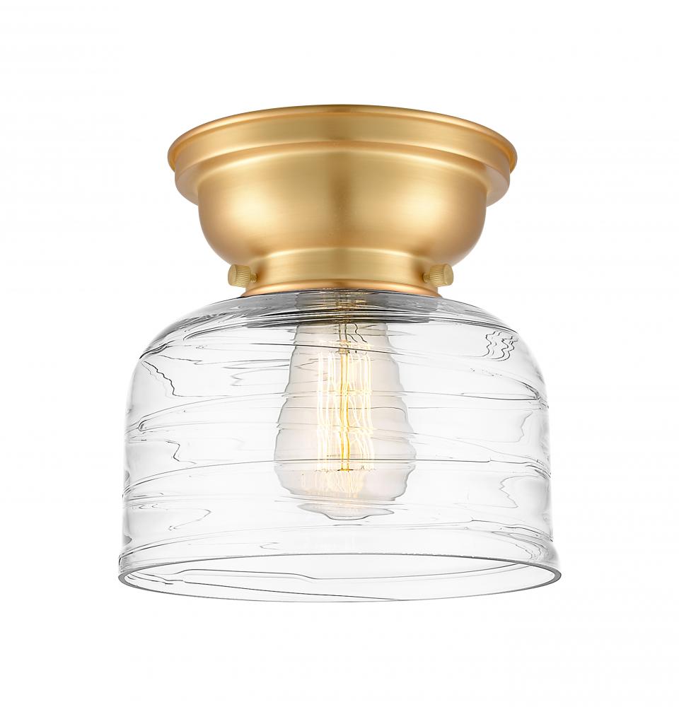 Bell - 1 Light - 8 inch - Satin Gold - Flush Mount