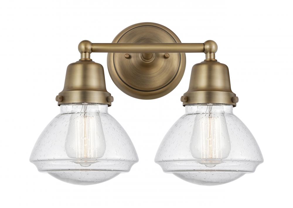 Olean - 2 Light - 15 inch - Brushed Brass - Bath Vanity Light