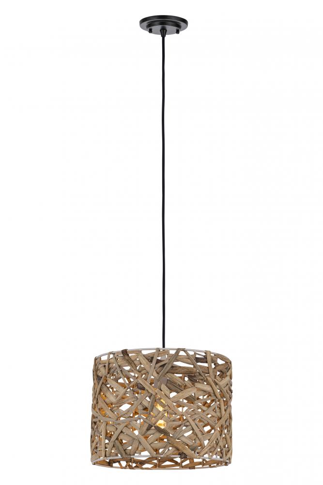 Savannah - 1 Light - 13 inch - Matte Black - Pendant