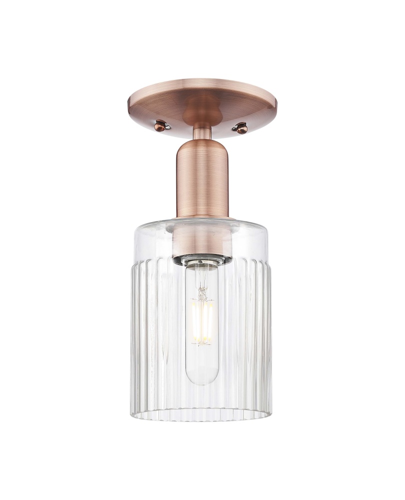 Hadley - 1 Light - 5 inch - Antique Copper - Semi-Flush Mount