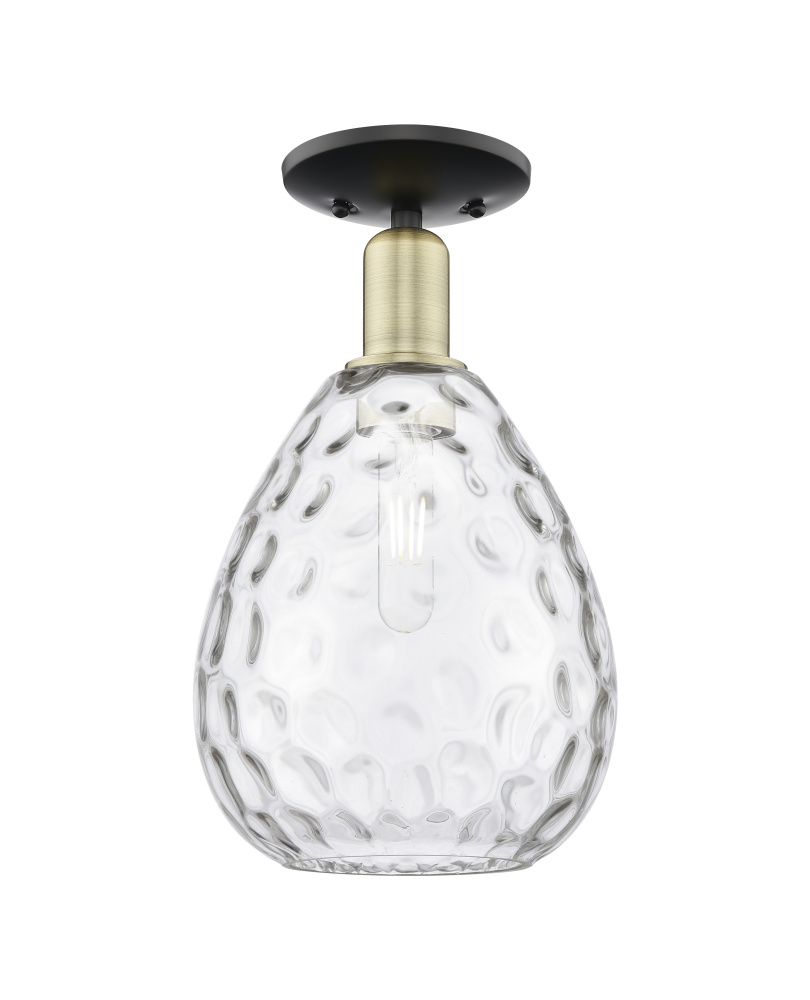 Waverly - 1 Light - 8 inch - Black Antique Brass - Semi-Flush Mount