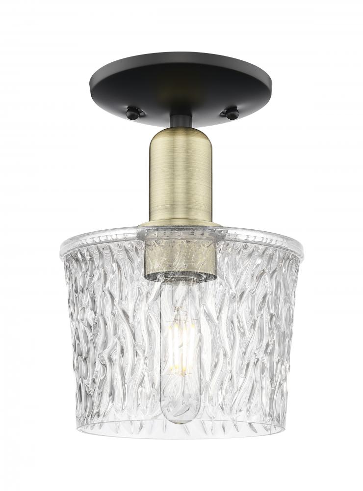 Niagara - 1 Light - 7 inch - Black Antique Brass - Semi-Flush Mount